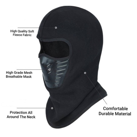 Breath Easy  Ninja Style Fleece  Winter Face Mask - Picture 1 of 6